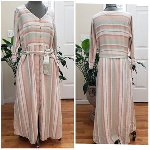 Soft Surroundings Arcata Striped Pocket Maxi Dress